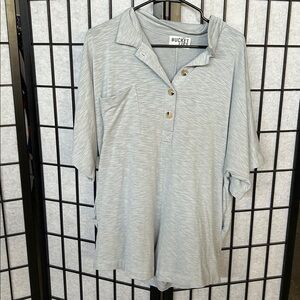 BUCKETLIST Light Gray Polo Romper